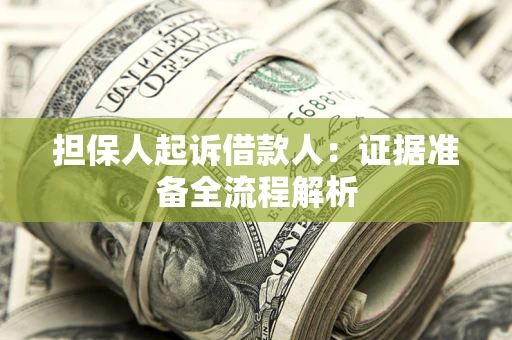 济南担保人起诉借款人：证据准备全流程解析