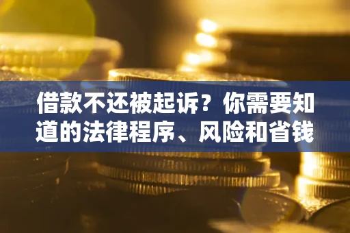 济南借款不还被起诉？你需要知道的法律程序、风险和省钱技巧