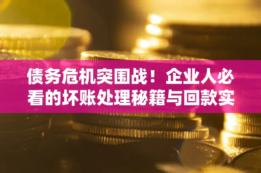 济南债务危机突围战！企业人必看的坏账处理秘籍与回款实战指南